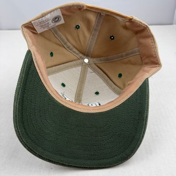 Caterpillar CAT Logo Brown Green Snapback Trucker Hat Adjustable - Picture 5 of 6